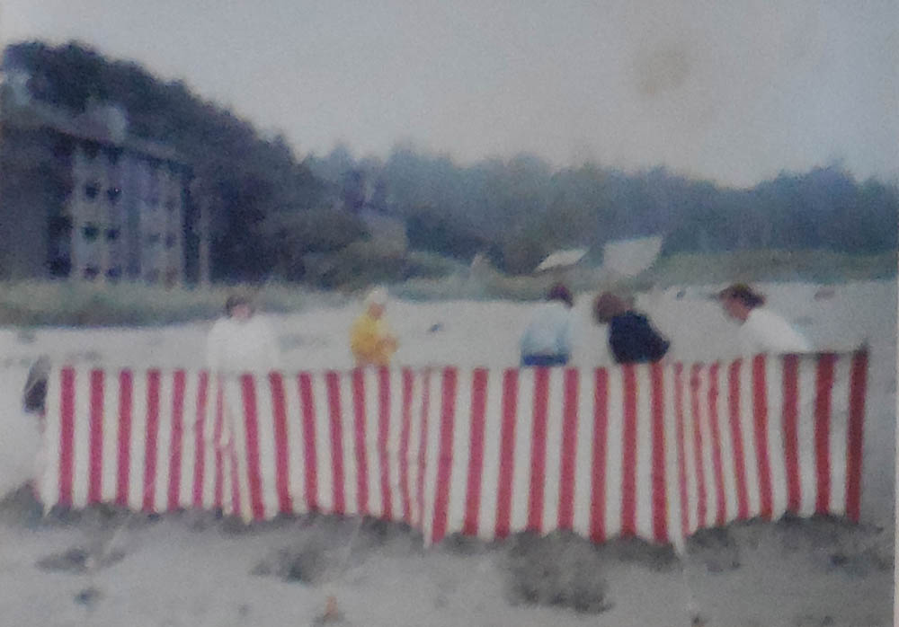 at beach with osbornes