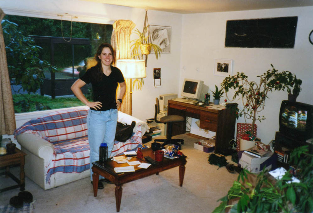 sarah at her house