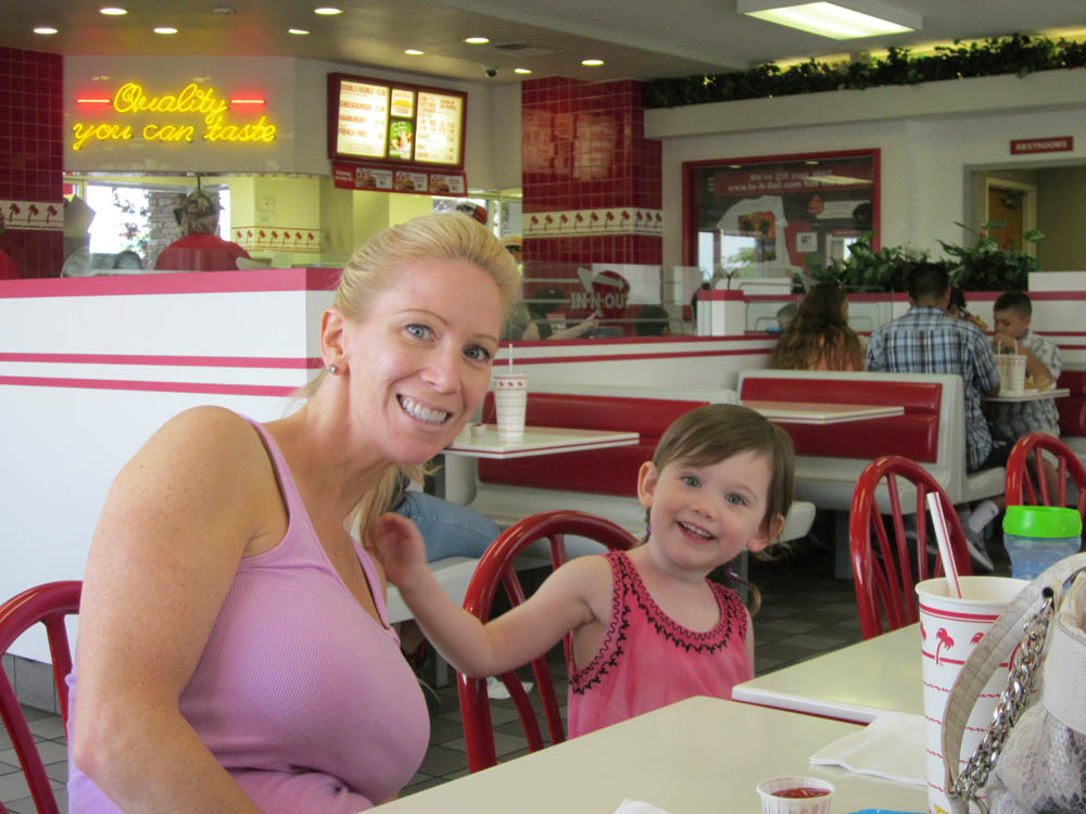 april_sandy and mandy at in and out burger