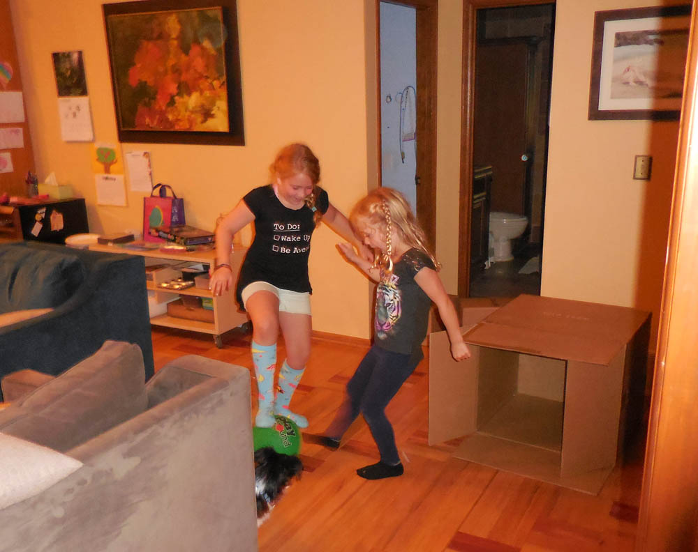 september_maddy and katie at home