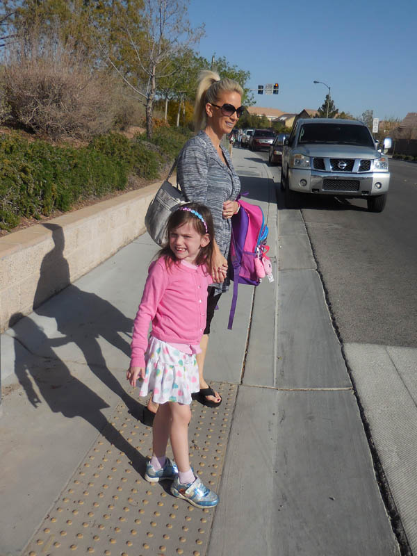 april_mandy and sandy to school