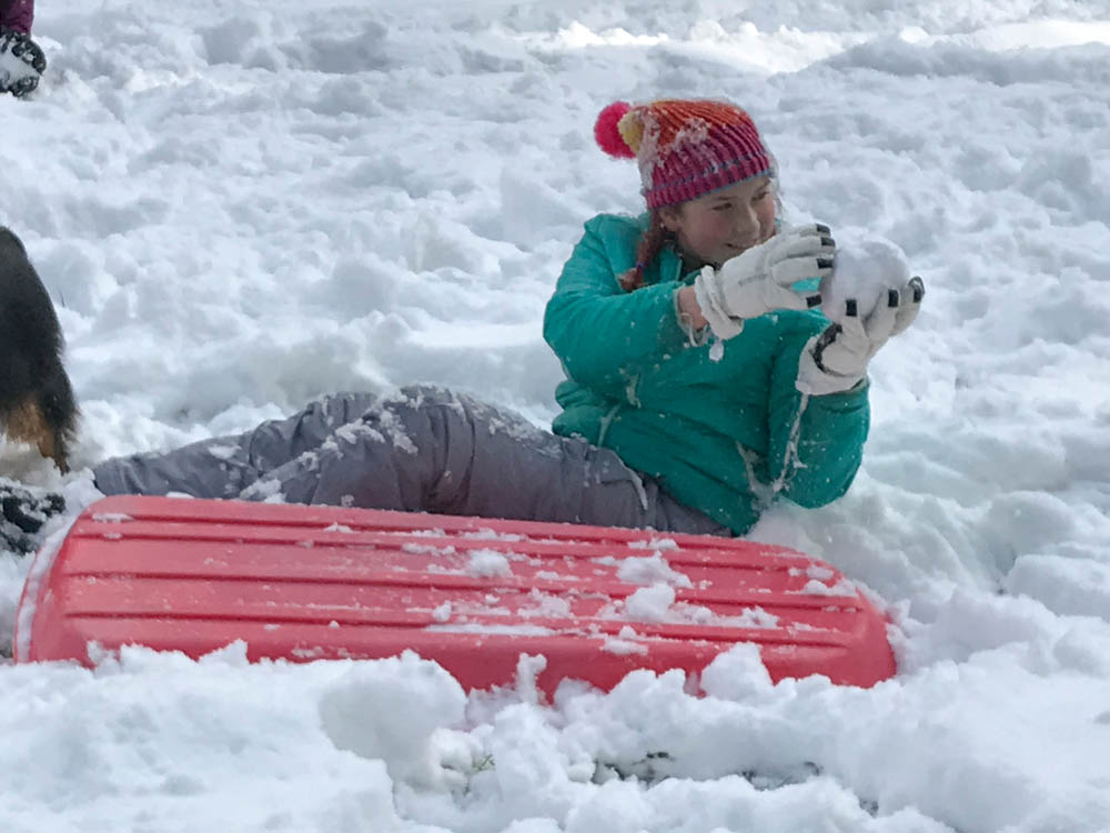 february_maddy sledding