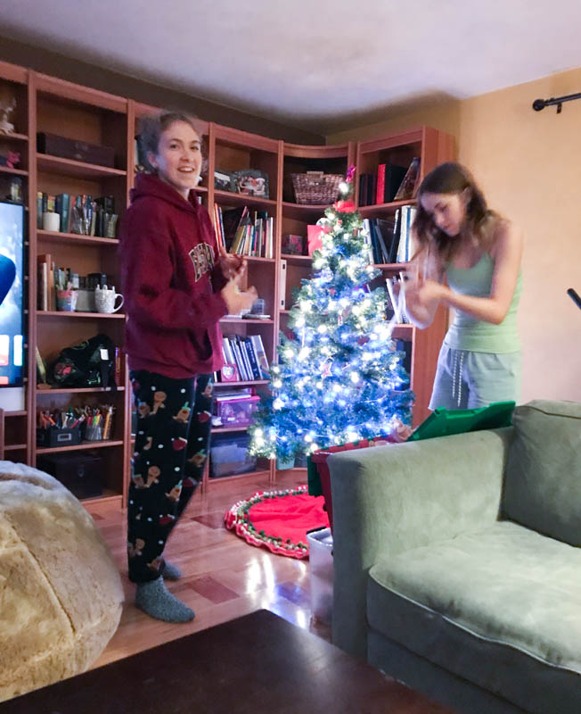 november_maddy and katie xmas tree