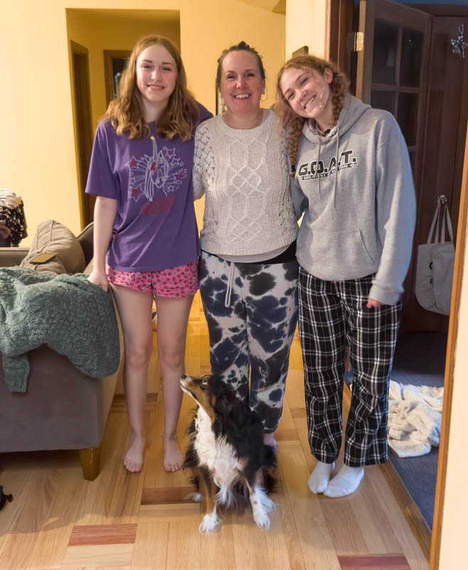 april_katie sarah maddy at home